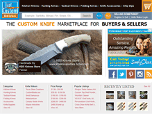 Tablet Screenshot of justcustomknives.com